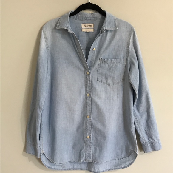 Madewell Tops - Madewell Chambray Ex Boyfriend shirt Size S